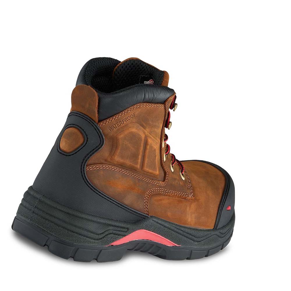 Red Wing King Toe® ADC 6-inch Waterproof CSA Metguard Men's Safety Boots Brown | ZA 327BEX